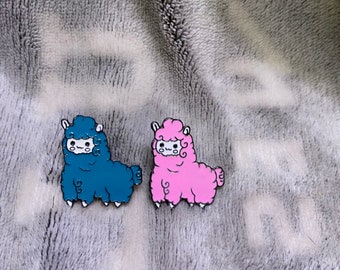 Enamel pin badge llamas