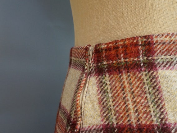90's Laura Ashley tartan wool straight pencil min… - image 5