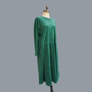 80's Velour Dark Green, Drop Waist Jumper Dress Mid-maxi Dress, Ankle Length Long Sleeves, Comfortable Size Small-medium - Etsy 80's Velour Dark Green, Drop Waist Jumper Dress Mid-maxi Dress, Ankle Length Long Sleeves, Comfortable Size Small-medium - Etsy