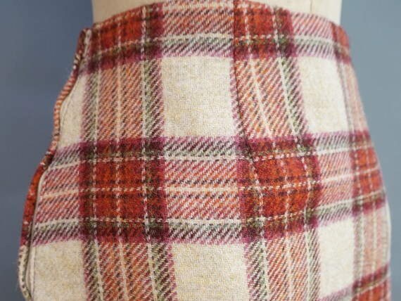 90's Laura Ashley tartan wool straight pencil min… - image 4