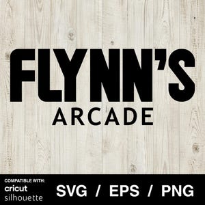 Tron Flynn's Arcade SVG - Cricut & Silhouette Schnittdateien (Digitaler Download)