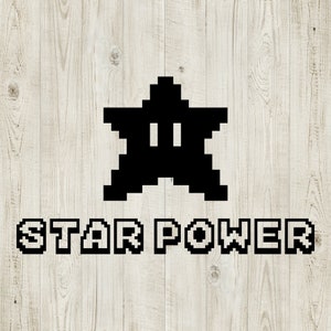 Super Mario SVG Star Power - schneiden Sie Dateien für Cricut und Silhouette - Instant Download