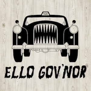 Regelmäßige Show SVG Ello Gov&#39;nor - Schneiden Sie Dateien für Cricut und Silhouette mit bösen britischen Taxi - Instant Download