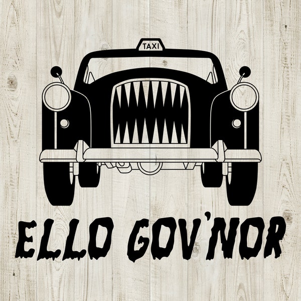 Regular Show SVG Ello Gov’nor - Cut Files for Cricut and Silhouette With Evil British Taxi - Instant Download