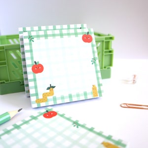Apple x Worm Sticky Notes, Notepad, Cute Stationery, Office, Memopad