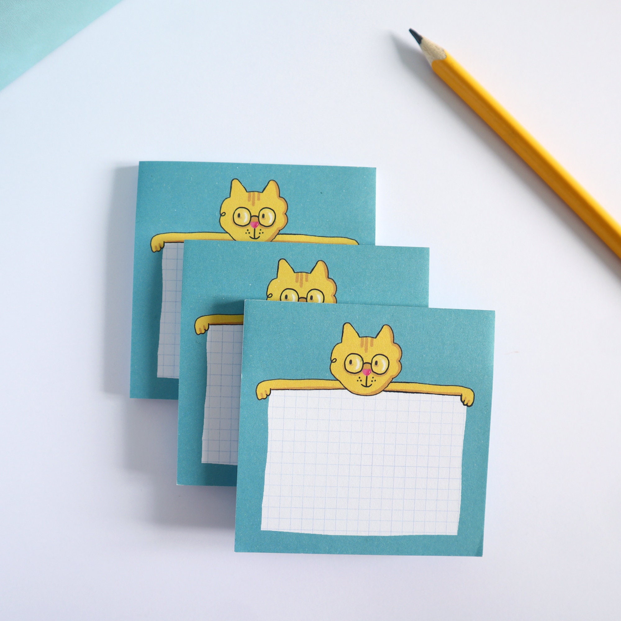 Cat, Sticky Notes, Fun Cat, Desk Notepad - Etsy