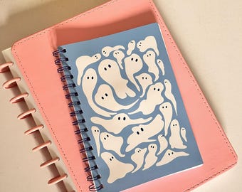 Ghosts, Spiral Notebook, A5, dotted