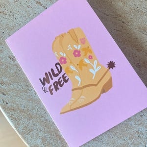 Cartolina "Wild and Free", biglietto con busta