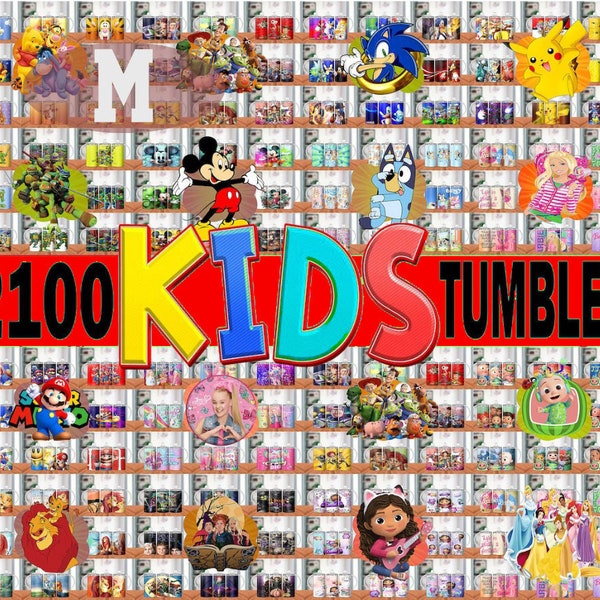2100 Cartoon 12oz sippy cup design bundle, Cartoon kids 12oz tumbler sublimation, kids tumbler png file bundle, 12oz bundle,digital download