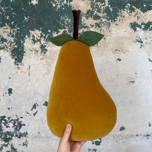 Gold Velvet Pear cushion