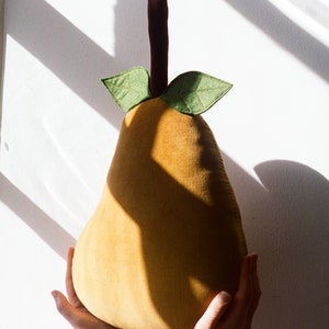 Gold Velvet Pear cushion image 3