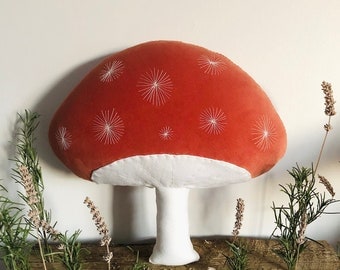 Small Star Agaric Mushroom in Rust Velvet