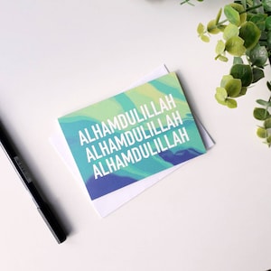 Carta Alhamdulillah verde - di Halo Kits