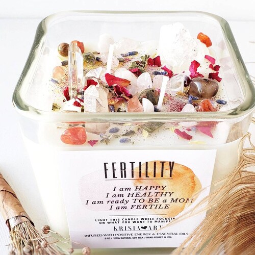 FERTILITY Spell Candle for Pregnancy. Unique Meditation Etsy