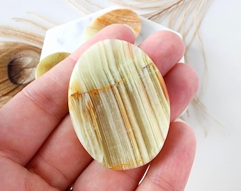 GREEN ONYX crystal worry stone polished pocket size for meditation thumb stones palm gemstone for reiki healing natural stress reliever