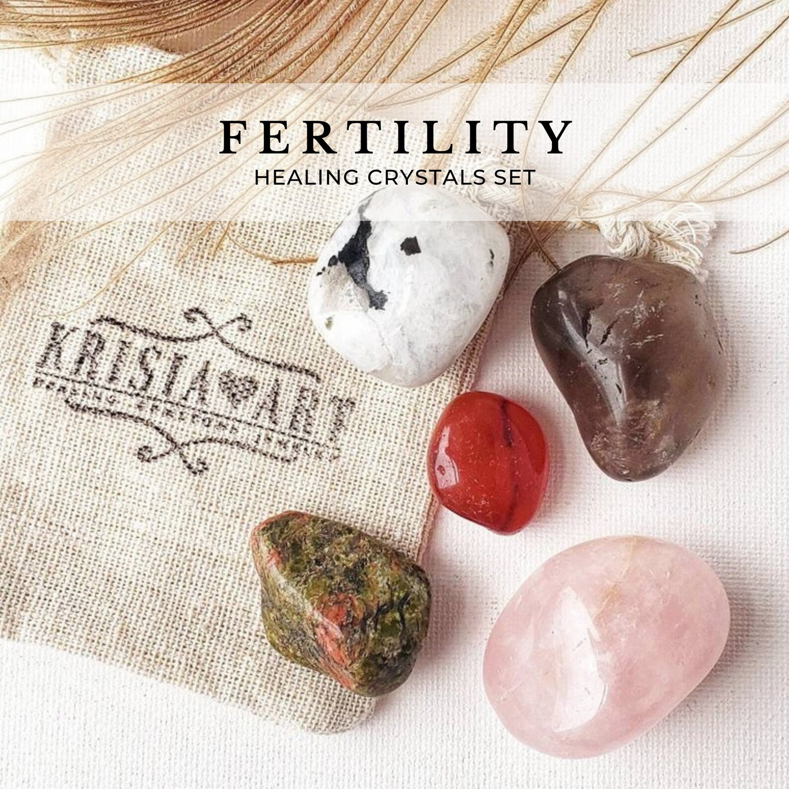 FERTILITY crystals set for pregnancy meditation and Etsy