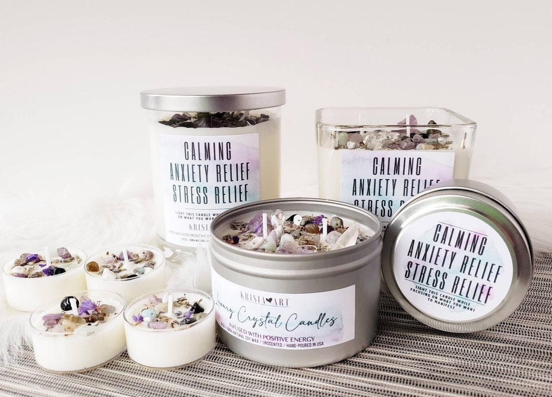 CALMING STRESS Relief & ANXIETY Candle. Scented Healing Etsy