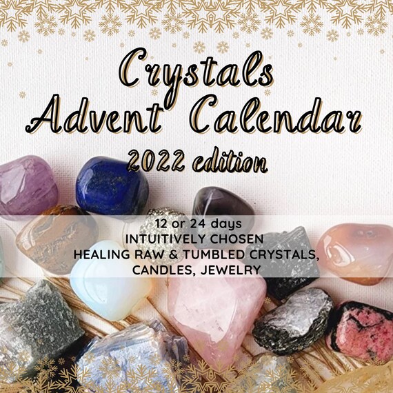 CRYSTAL Advent Calendar 2022 Kit for Adults for 24/12 Days of Christmas  Countdown Tumbled & Raw Crystals Bundle Surprise Gift Box Collection - Etsy