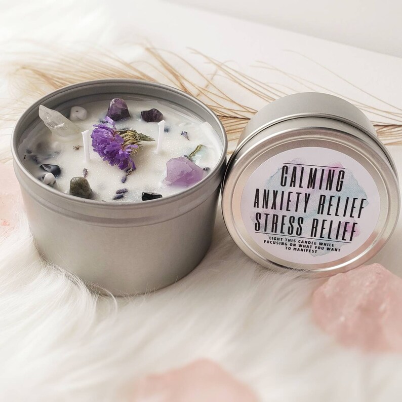 CALMING STRESS relief & ANXIETY candle. Scented healing Etsy