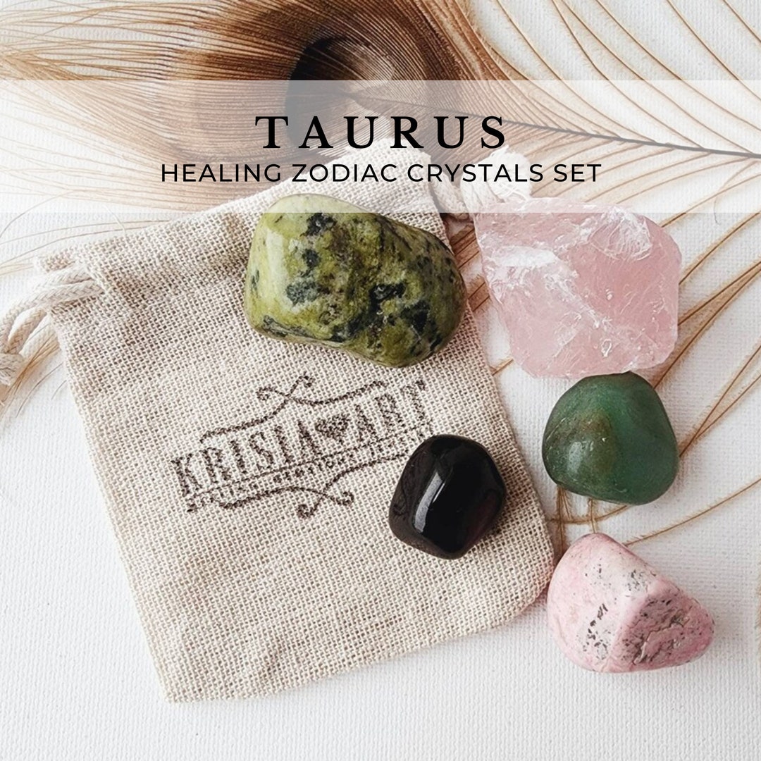 TAURUS Crystal Set, Astrology Crystals Healing, Zodiac Crystal Sets for ...