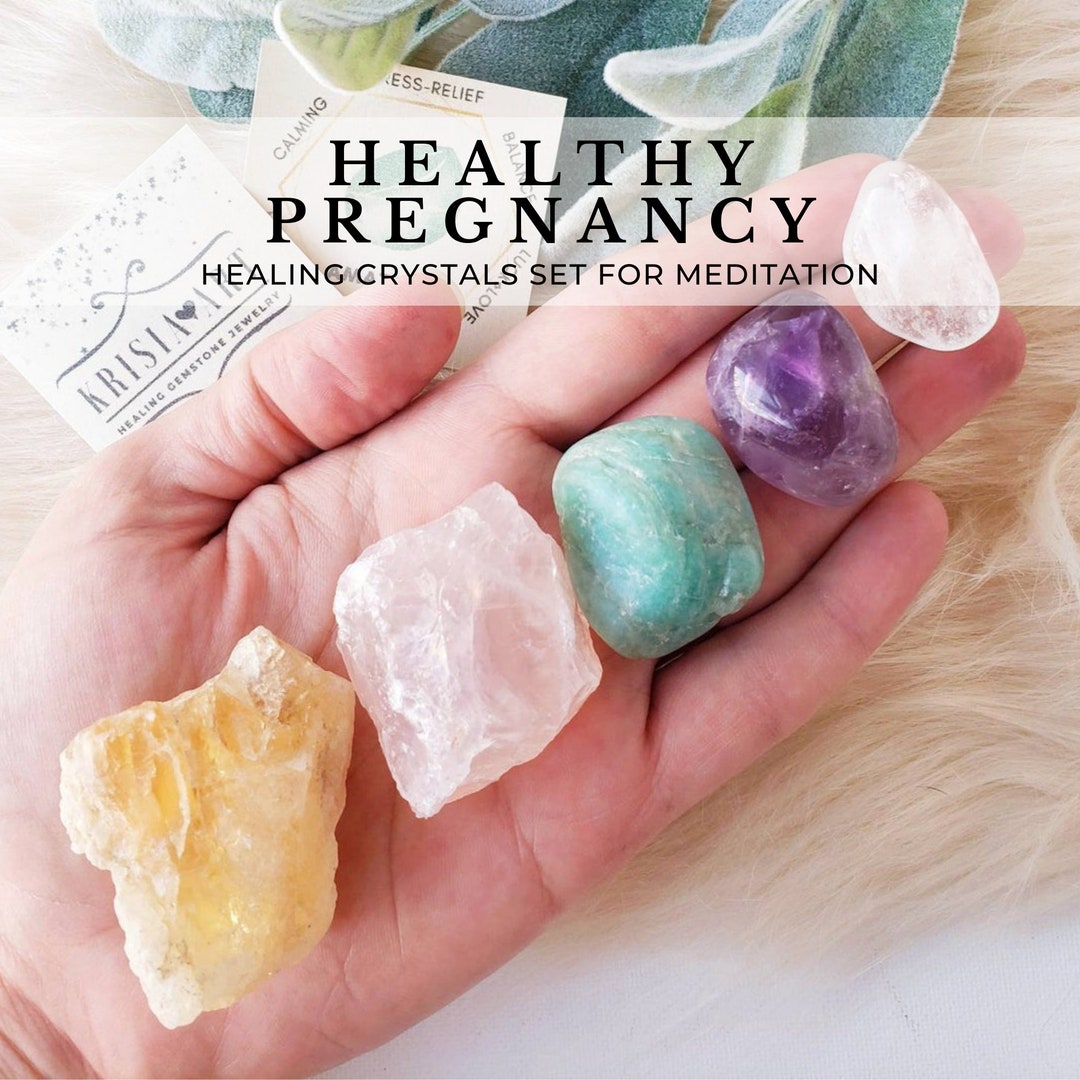 PREGNANCY Crystals Set for Pregnancy Meditation. Amethyst Etsy