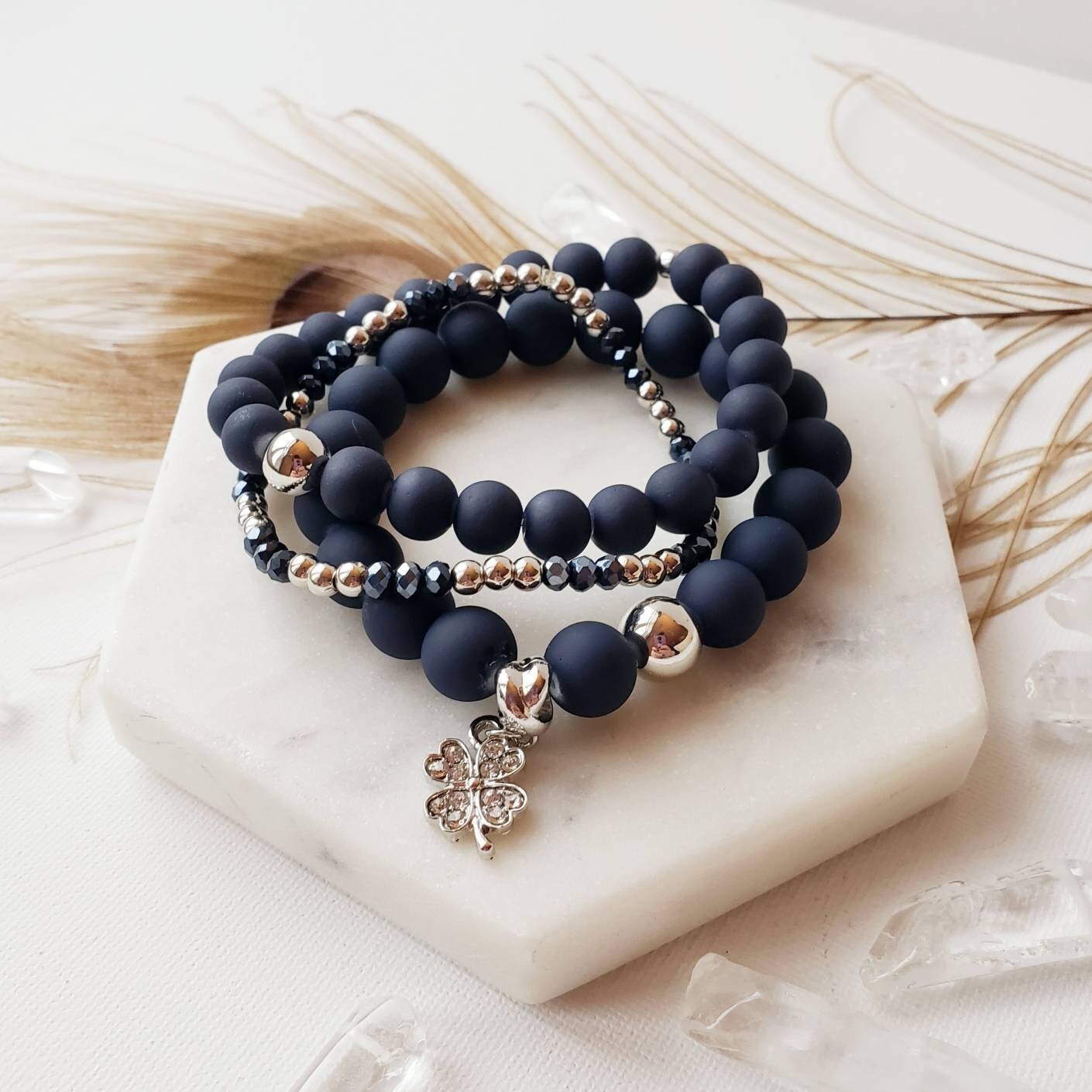 Matte Beads Bracelet Good Luck Charm Bracelet Bracelets for Etsy