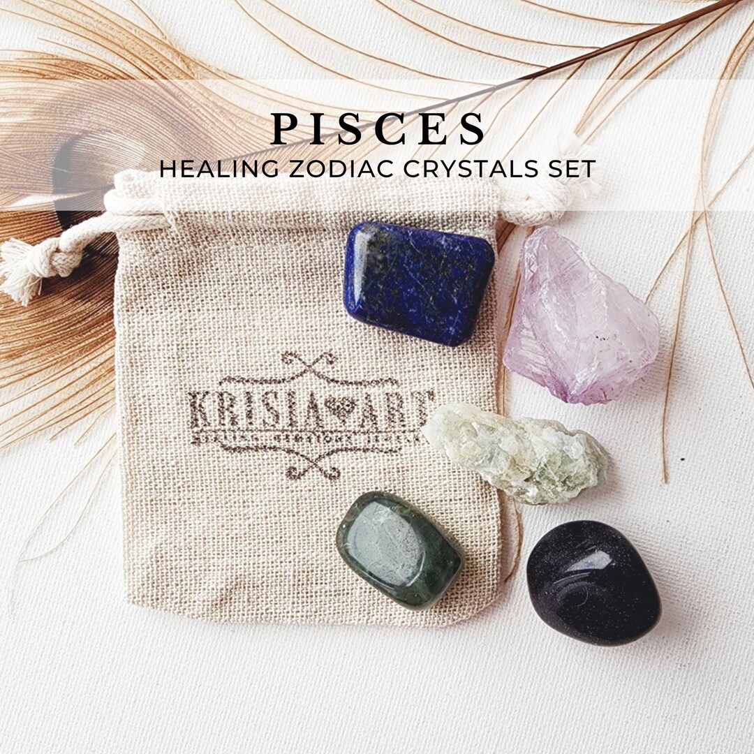 PISCES Crystal Set, Astrology Crystals Healing, Zodiac Crystal Sets for ...