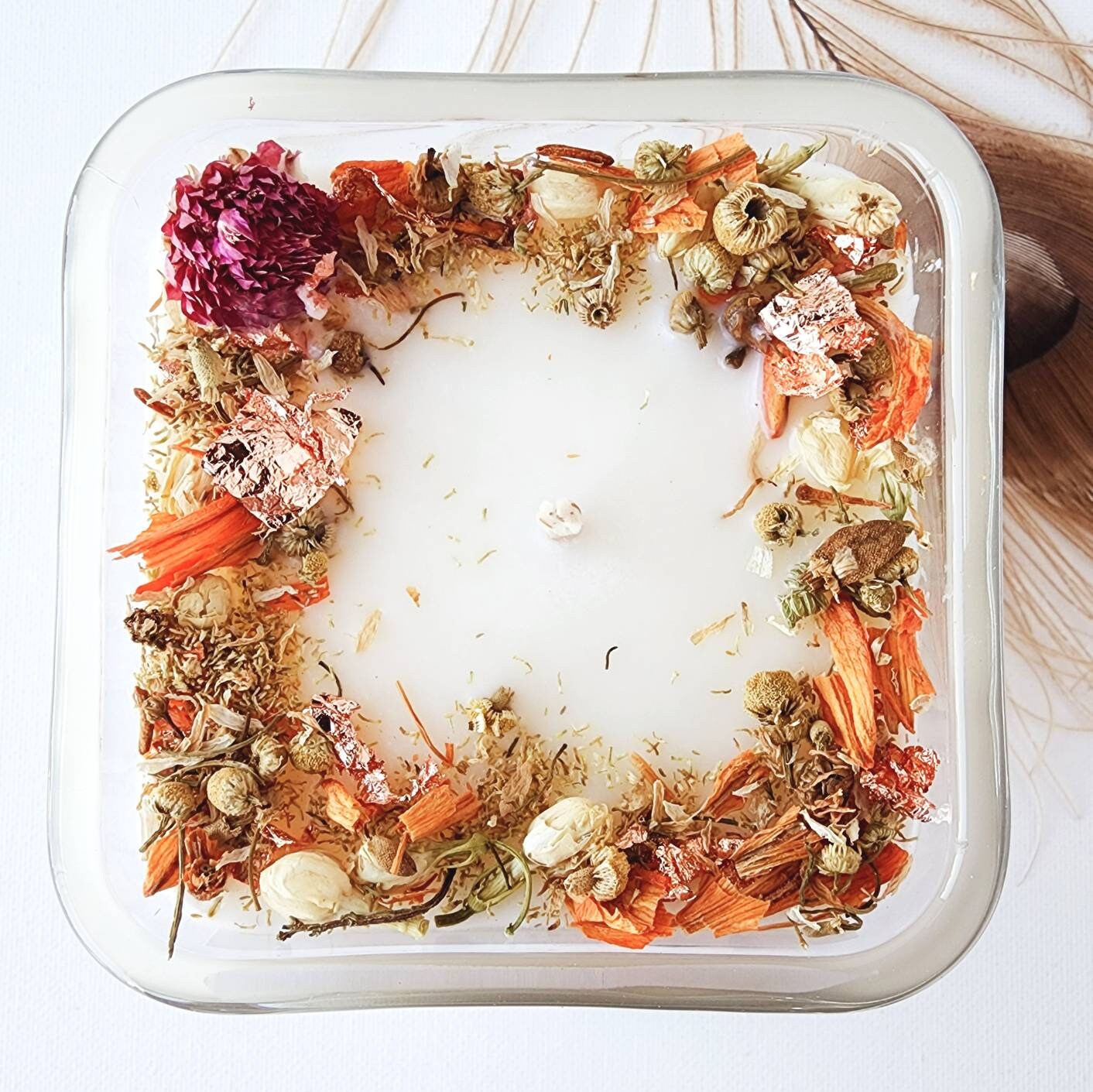 POSITIVE ENERGY Hidden Crystals Candle for Attraction and Manifestation ...