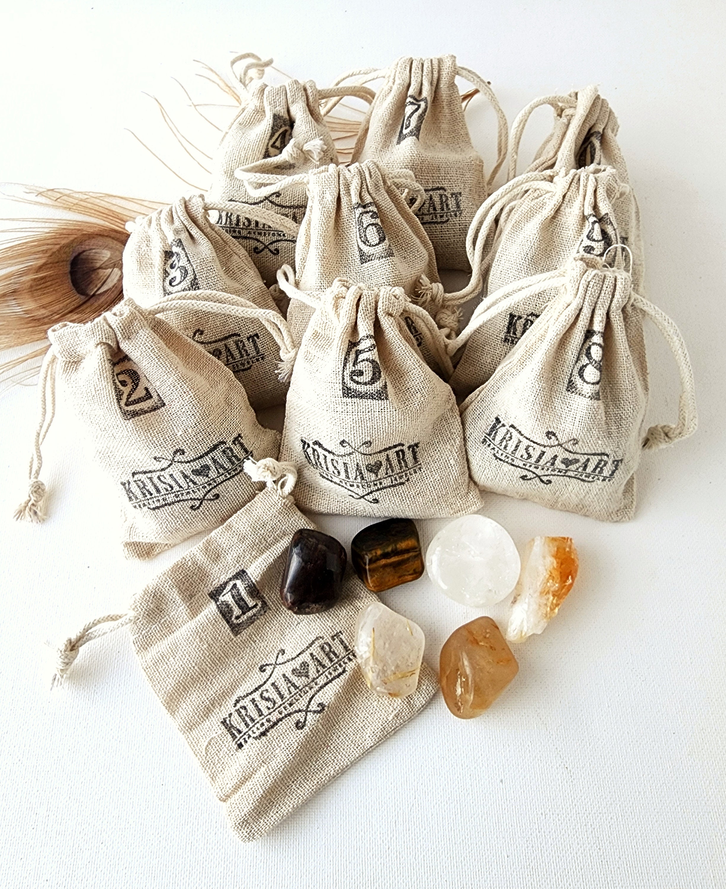 Numerology NUMBER 7 Crystals Healing Crystal Set for Number 7