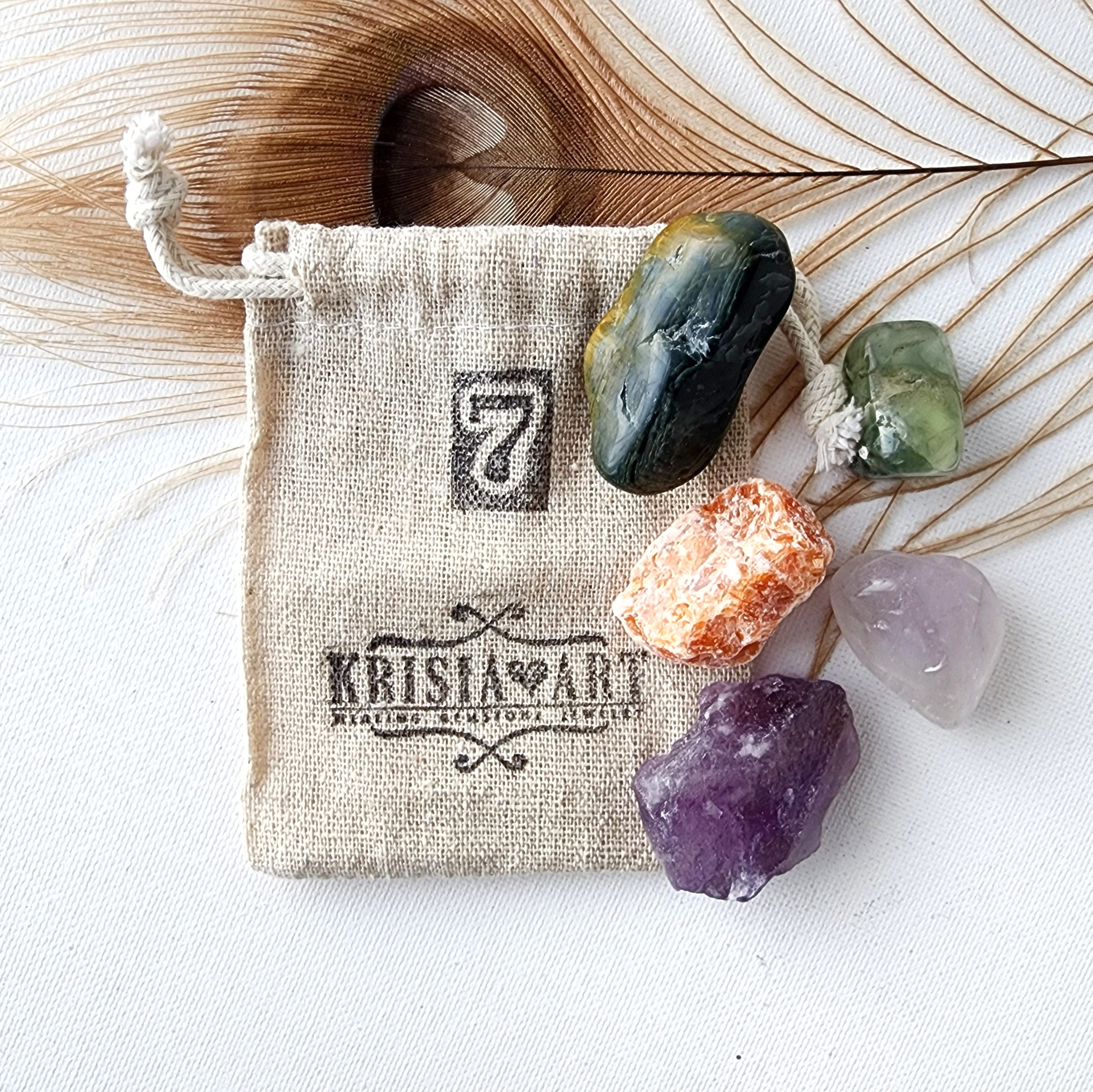 charity⭐︎天然石 Numerology NUMBER 7 Crystals Healing Crystal Set for Number 7