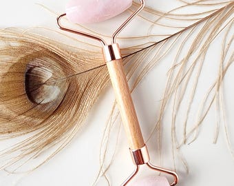 Rose Quartz Gua Sha stone face massager tool 100% Real crystal anti wrinkles facial roller for manual massage self care at home guasha body