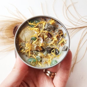 ABUNDANCE Intention Candle for Attraction and Manifestation. Tin Candle ...
