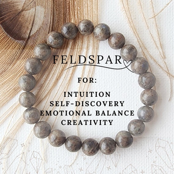 8mm FELDSPAR healing crystal bracelet for intuition creativity bracelets women emotional healing stone reiki energy jewelry with intention
