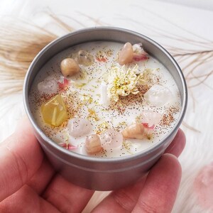 POSITIVE ENERGY Crystal Candle for Attraction and Manifestation Good ...