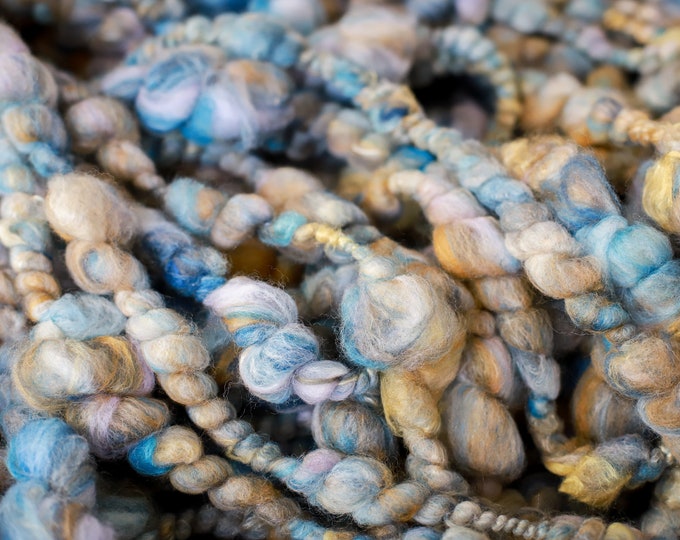 Art Yarn, Thick and thin Yartn Hand Spun Effect Yarn Merino Wool Slub Yarn / Felt Wool, Wool for weaving
