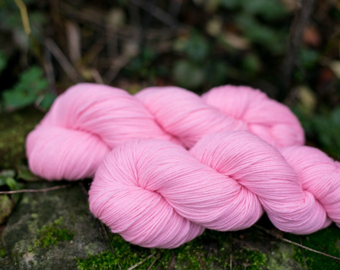Sockenwolle handgefärbt, rosa