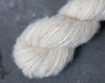 Alpaca Merino cotton knitting yarn, natural white