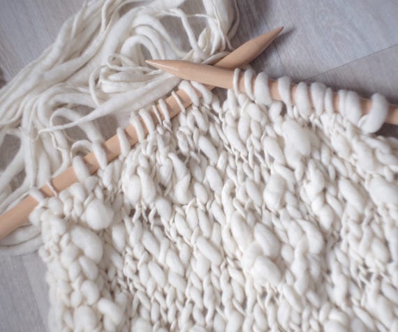 Thick and Thin Yarn Hand Spun Merino, Knitting Yarn / Weaving