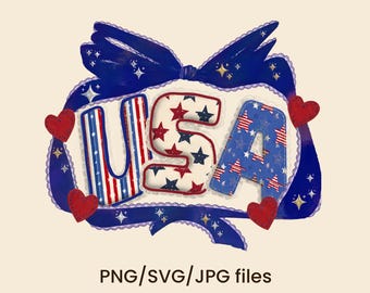 Projekt PNG liter USA Coquettes, obraz z okazji 4 lipca, patriotyczna grafika do sublimacji, DTF, wydruk (natychmiastowe pobranie cyfrowe)