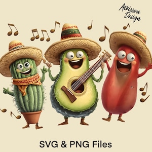 Cinco de Mayo Cartoon PNG Sublimation Design Mexican Fiesta Vector Clipart SVG  Characters T-Shirt Design Instant Digital Download PNG File