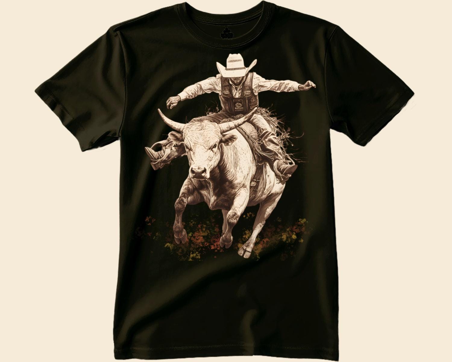 Western Rodeo Cowboy Bull Rider Clipart PNG Realistic Drawing ...