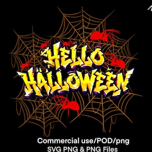 Camiseta PNG de Halloween con diseño de sublimación, imágenes prediseñadas de letras de rayos, arañas rojas, gráficos SVG, descarga digital instantánea
