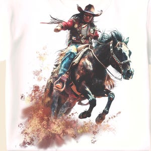 Ursprungsbefolkningens indianer Rodeo Rider PNG Design Clipart Bild SVG Grafisk Sublimering Design Fil Kommersiell Användning Omedelbar Digital Nedladdning