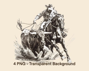 Rodeo Clipart Rysunek ołówkiem Przezroczyste tło PNG Wyścigi beczek Cowgirl PNG Kowboj Jazda Bucking Horse PNG Obraz Plik obrazu kompozytowego