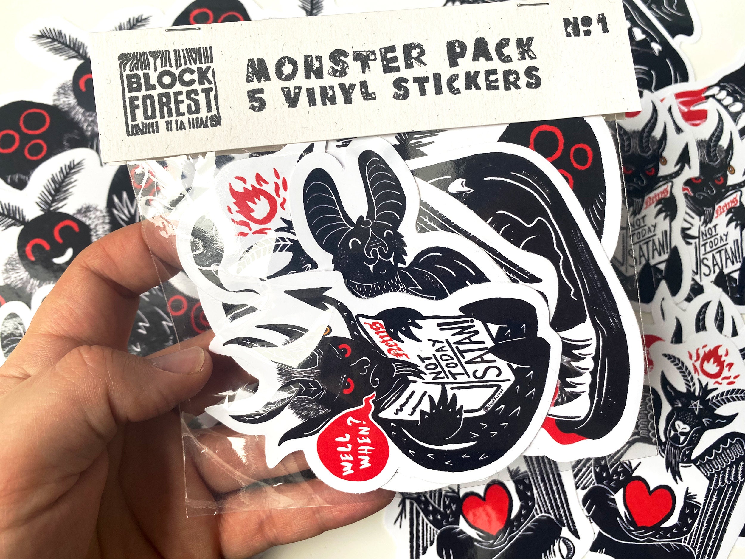 Sticker Set lustige Monster - TenStickers