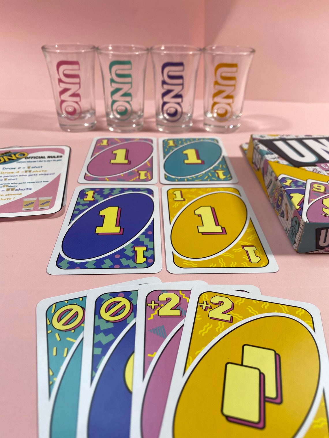 Uno Drunk Uno Drinking game card game retro 90's Etsy