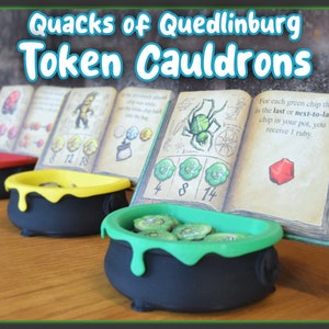 Quacks of Quedlinburg Token Cauldrons / Token holder / Storage / Game add-on