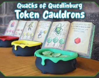 Quacks of Quedlinburg Token Cauldrons / Token holder / Storage / Game add-on