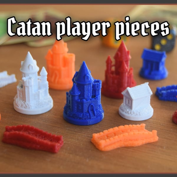 Catan Upgraded Player Pieces & Dashboard / Tokens / Upgrade / Game add-on