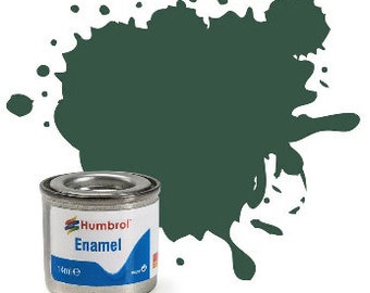 Humbrol Enamel Model Paint: US Dark Green, Matte, Shade #116 - 14 ml tinlet